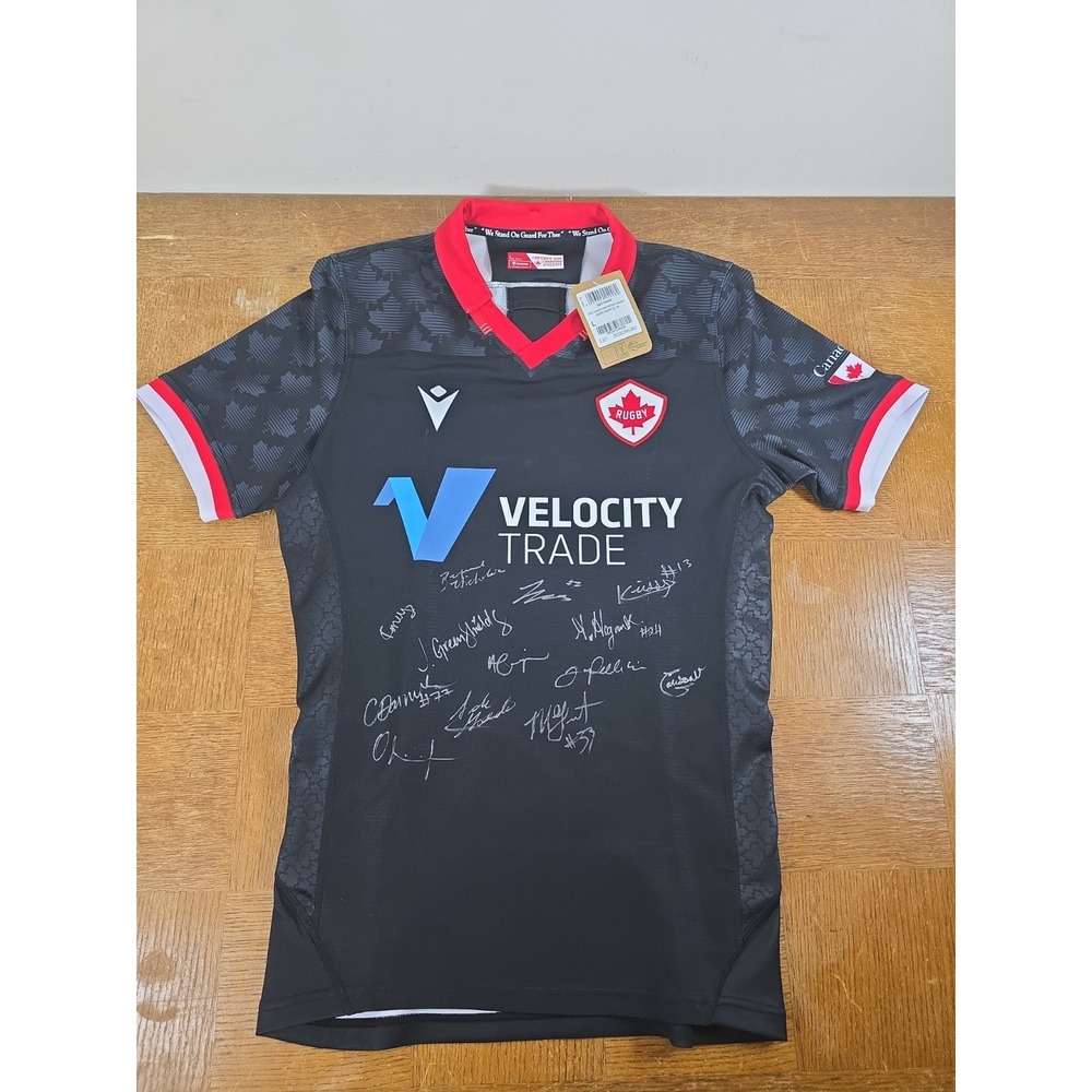 Macron Signed Autographed Canada Women's Rugby 7's Jersey Shirt Large New Tags